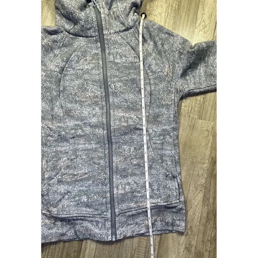 Lululemon Scuba Hoodie‎ Light Cotton Fleece Frozen Vista Alpine White Multi Sz 6